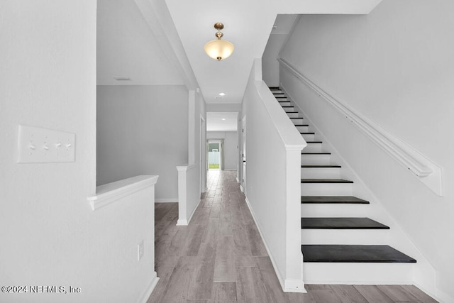 entrance foyer featuring light hardwood / wood-style floors