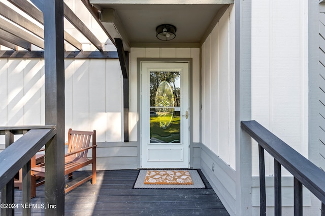 view of doorway to property