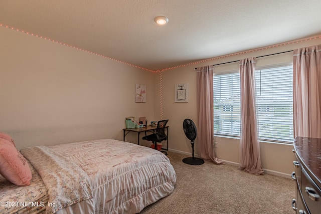 bedroom with carpet