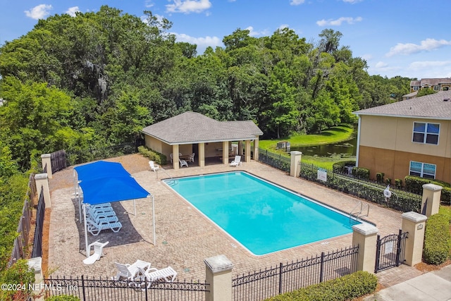 view of pool with a patio