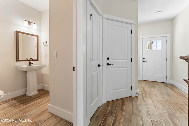 interior space featuring light wood-type flooring