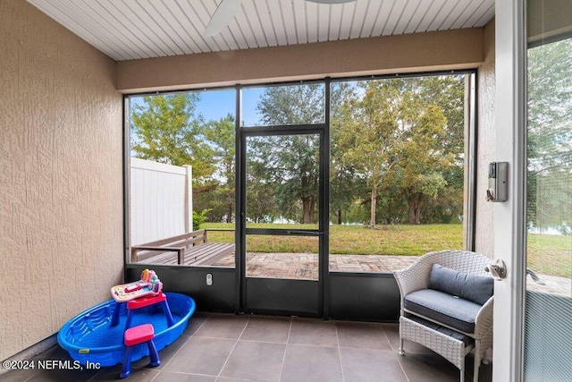 view of sunroom