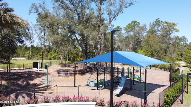 view of jungle gym