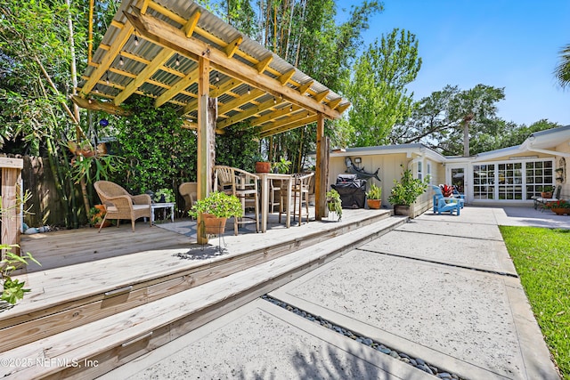 view of patio / terrace featuring a deck