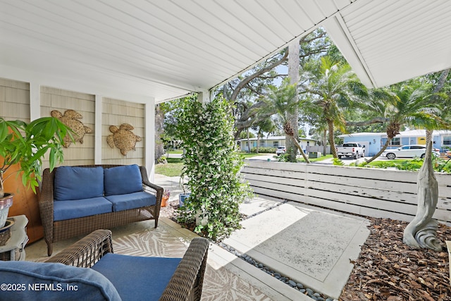 view of patio with outdoor lounge area