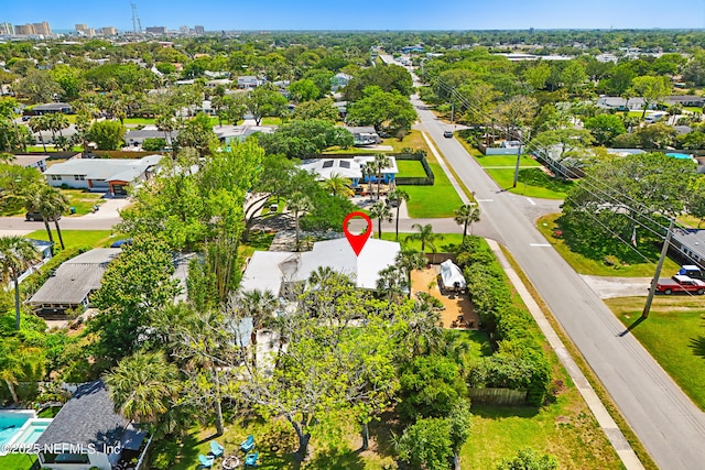 bird's eye view with a residential view
