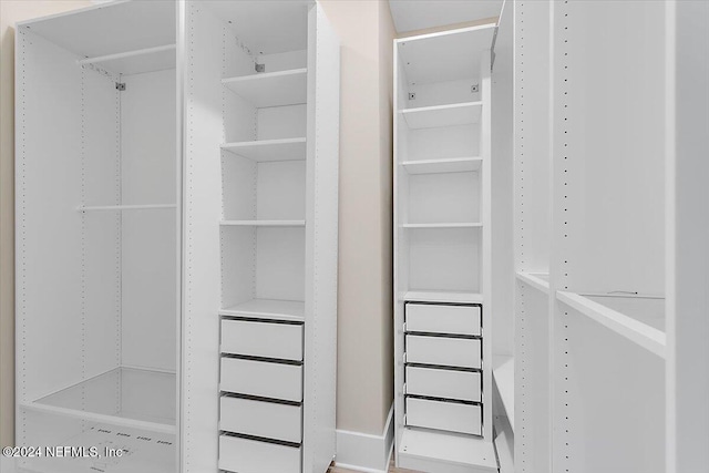 view of walk in closet