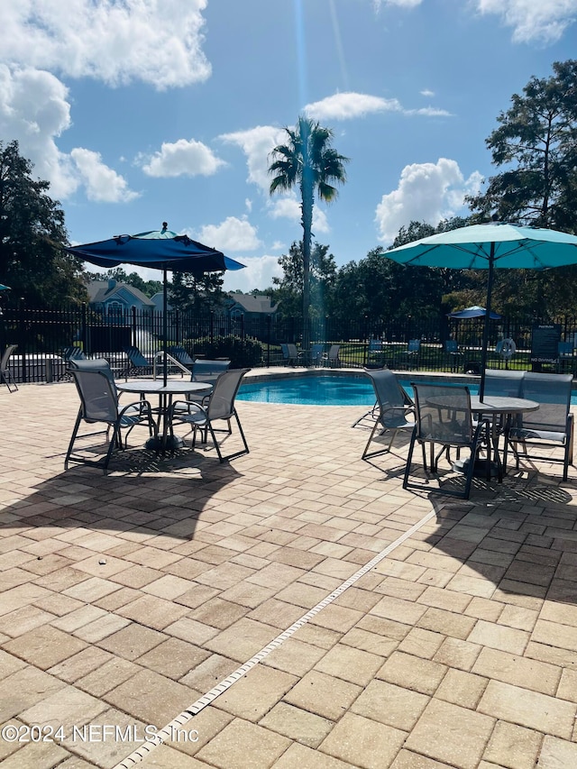 view of pool with a patio area