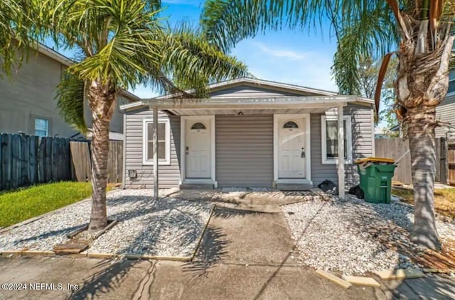 view of bungalow-style home