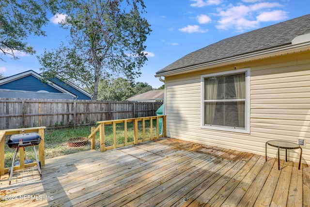 view of wooden deck