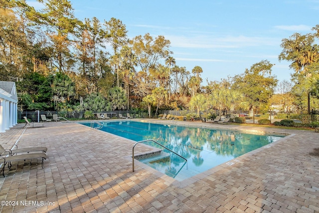 view of pool with a patio