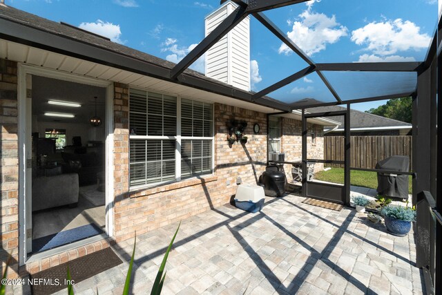 view of sunroom