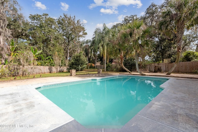 view of pool featuring a patio area