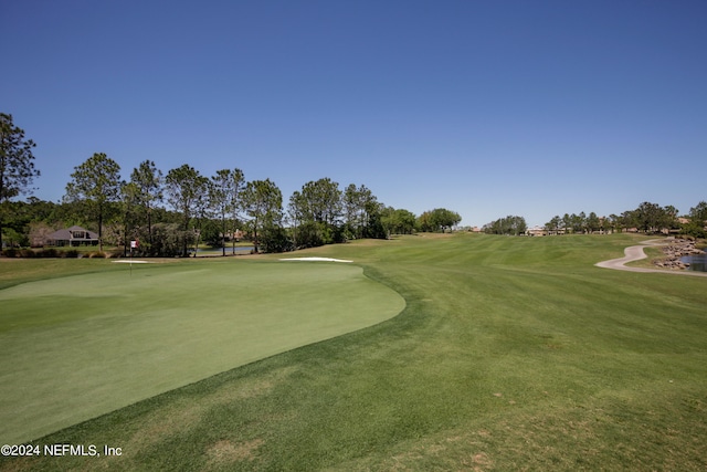 view of home's community with a lawn