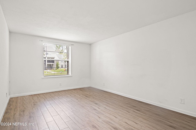 empty room featuring light wood-type flooring