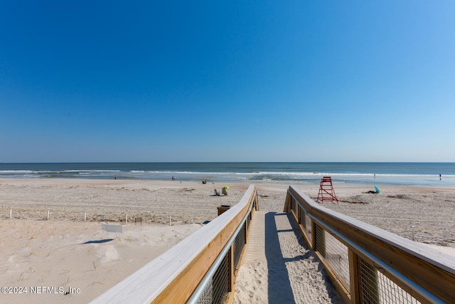 water view featuring a beach view