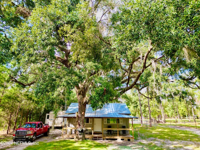 view of front of home featuring a deck