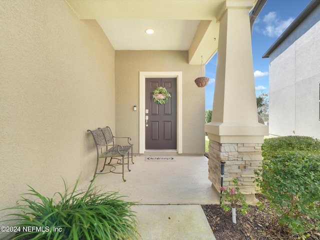 view of doorway to property