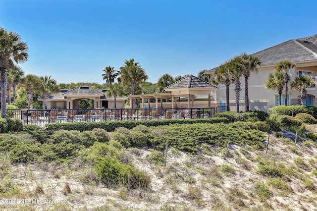 exterior space featuring a gazebo