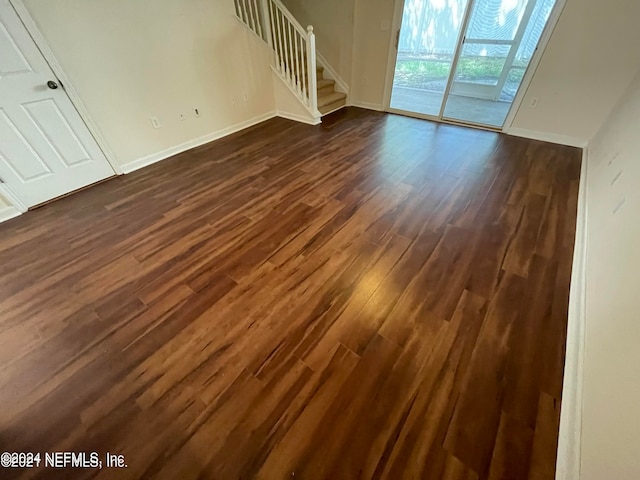 interior space featuring dark hardwood / wood-style floors