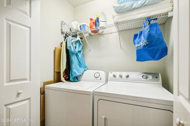 washroom with washer and clothes dryer