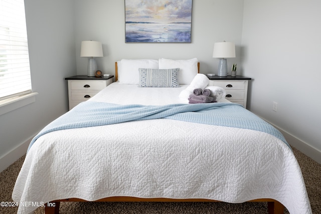 bedroom with carpet