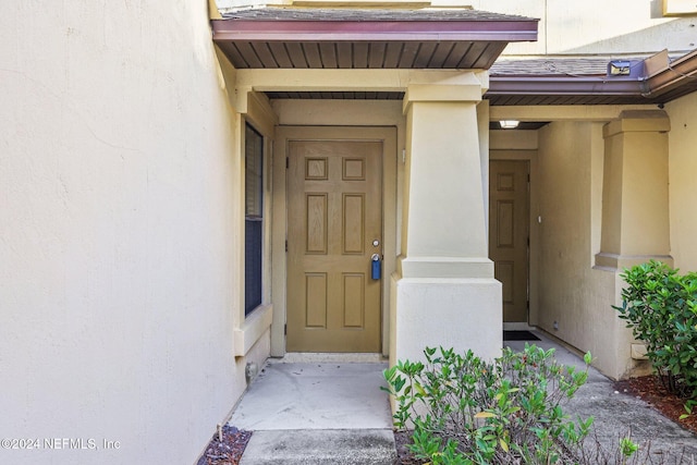 view of doorway to property