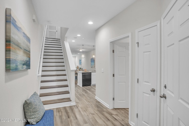 entryway featuring light hardwood / wood-style floors