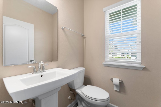 bathroom with sink and toilet