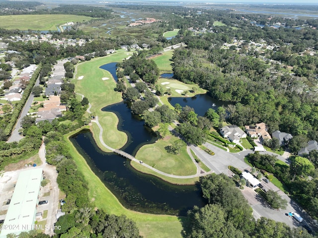 13601 Emerald Cove Ct, Jacksonville, FL 32225 - bird's eye view with view of golf course, a water view, and a residential view
