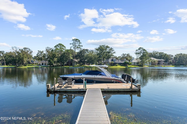 13601 Emerald Cove Ct, Jacksonville, FL 32225 - view of dock featuring a water view