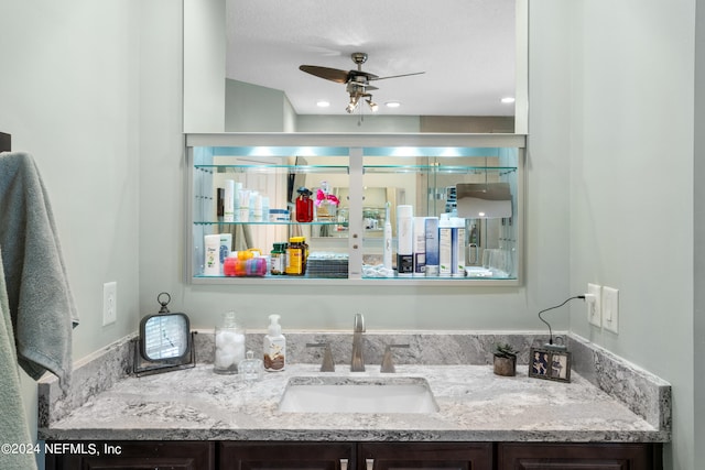 13601 Emerald Cove Ct, Jacksonville, FL 32225 - bathroom featuring vanity and ceiling fan