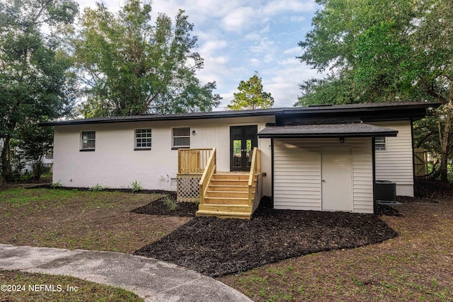 view of front of property with central AC