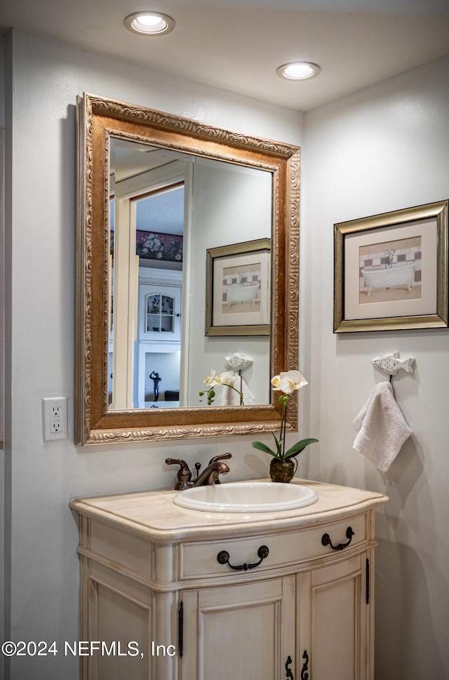 bathroom featuring vanity