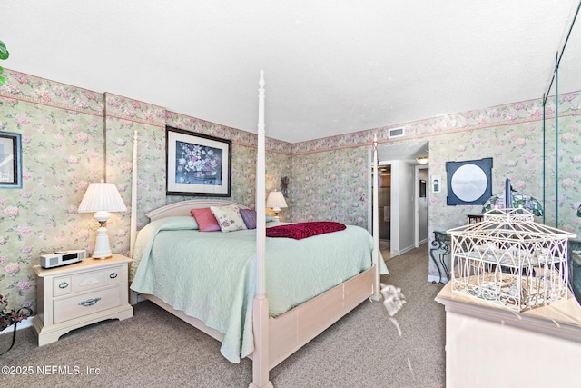 1301 1st St S Unit 1202, Jacksonville Beach, FL 32250 - bedroom featuring wallpapered walls and carpet flooring