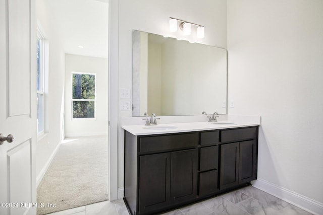 bathroom with vanity