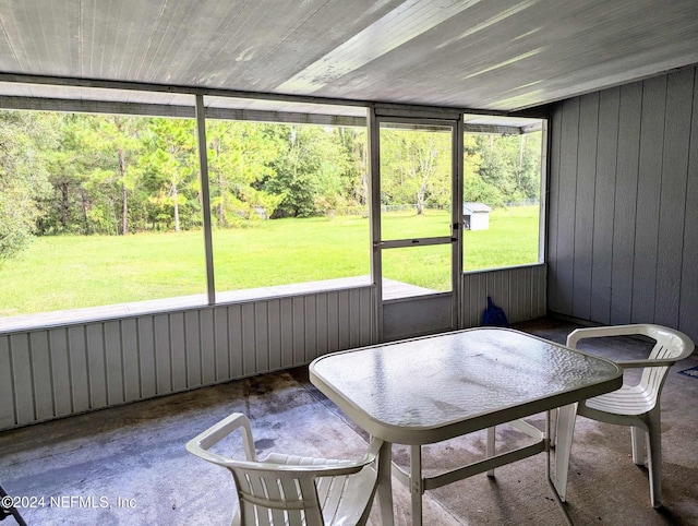 view of sunroom