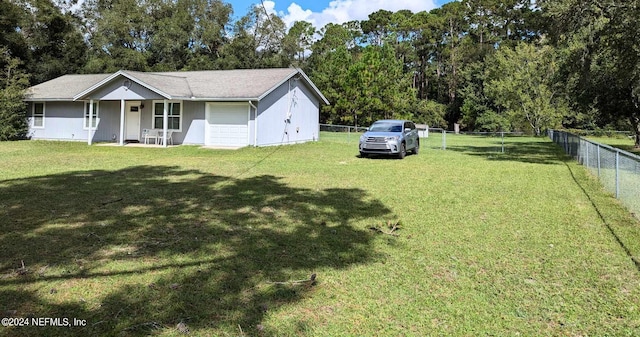 view of yard featuring a porch