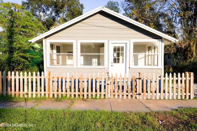 view of bungalow-style home