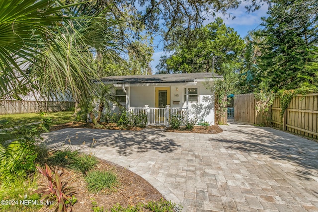 exterior space with covered porch