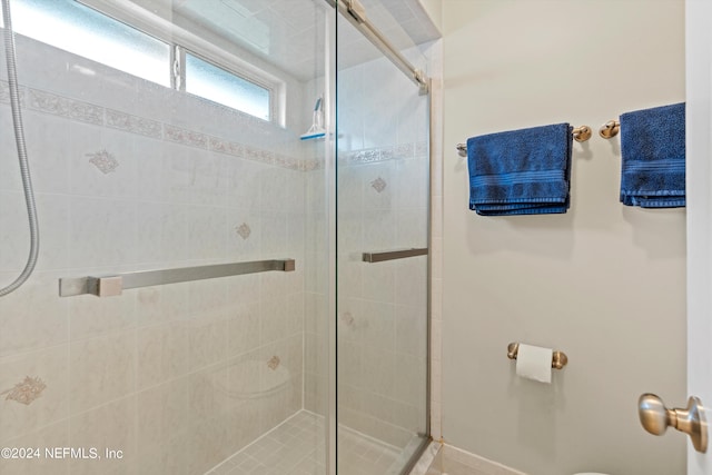 bathroom with walk in shower