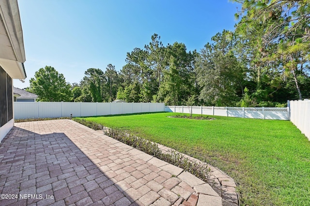 view of yard with a patio