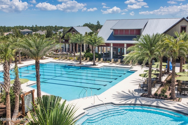 view of pool with a patio area