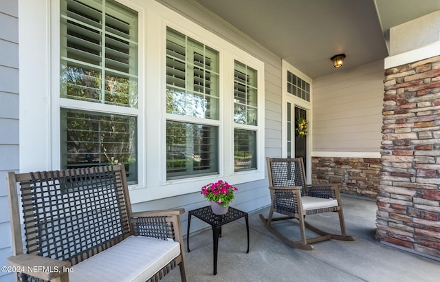 view of patio with a porch