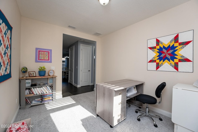 view of carpeted office