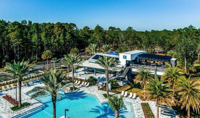 view of pool featuring a patio