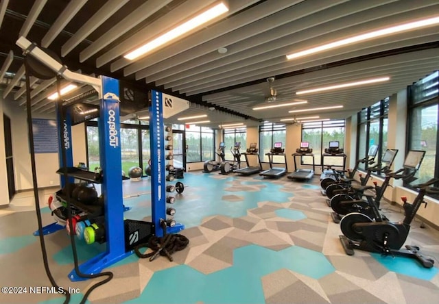 view of workout area