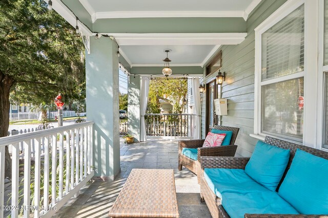 view of patio / terrace featuring covered porch