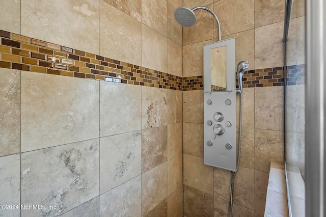 details featuring a tile shower