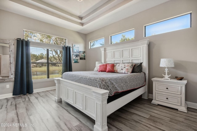 bedroom featuring wood-type flooring